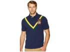 Polo Ralph Lauren Custom Fit Mesh Polo (cruise Navy Multi) Men's Clothing