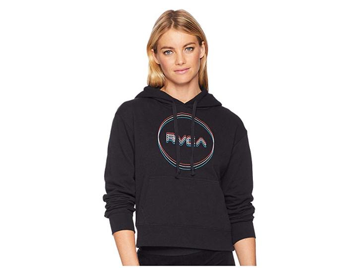 Rvca Tri Motors Hoodie (black) Women's Fleece