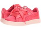 Puma Kids Basket Heart Tween Ps (little Kid/big Kid) (paradise Pink) Girls Shoes