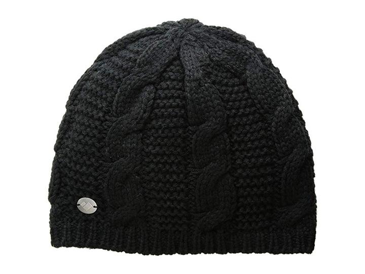 Obermeyer Cable Knit Hat (black) Caps