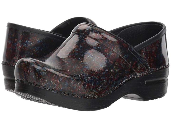 Dansko Professional (multi Scribble Patent) Women's Clog Shoes