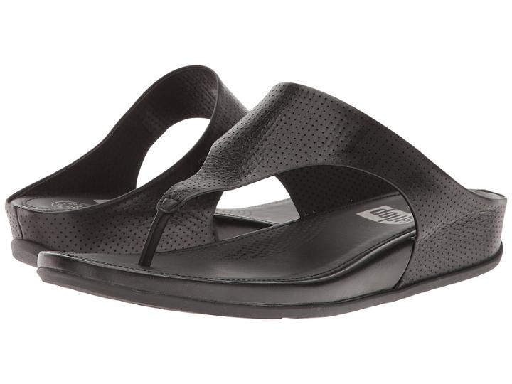 Fitflop Banda Perf (all Black) Women's  Shoes