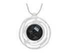 The Sak Stone Halo Pendant 28 Necklace (black/silver) Necklace