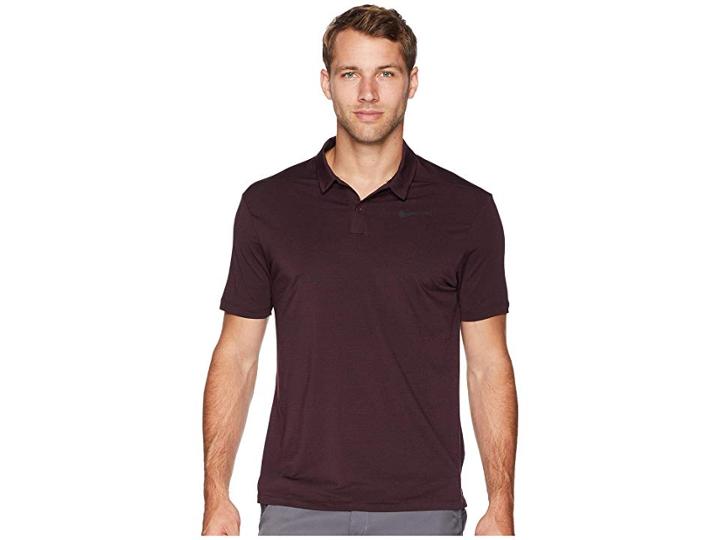 Nike Golf Dry Polo Heather Textured (burgundy Crush/burgundy Ash/black/black) Men's Clothing
