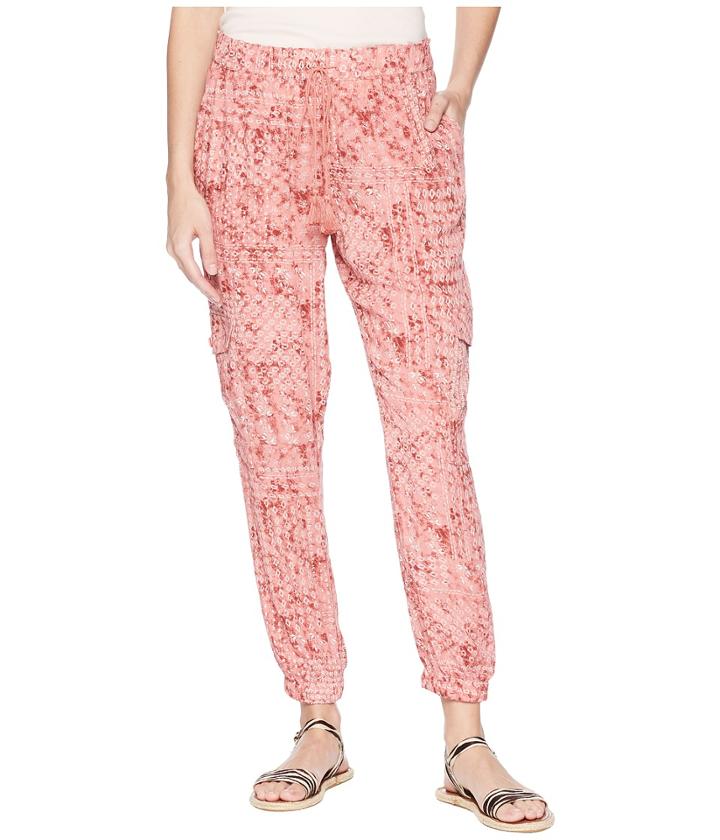 Jack By Bb Dakota Kylie Beach Batik Printed Pants (rosette Pink) Women's Casual Pants