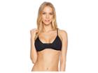 Isabella Rose Beach Solids Triangle Bikini Top (black) Women's Swimwear