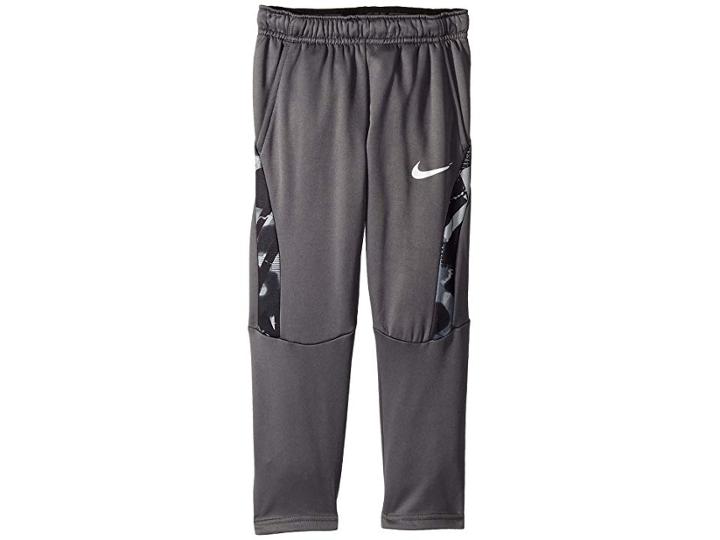 Nike Kids Therma All Over Print Leg Pants (little Kids) (dark Gray) Boy's Casual Pants