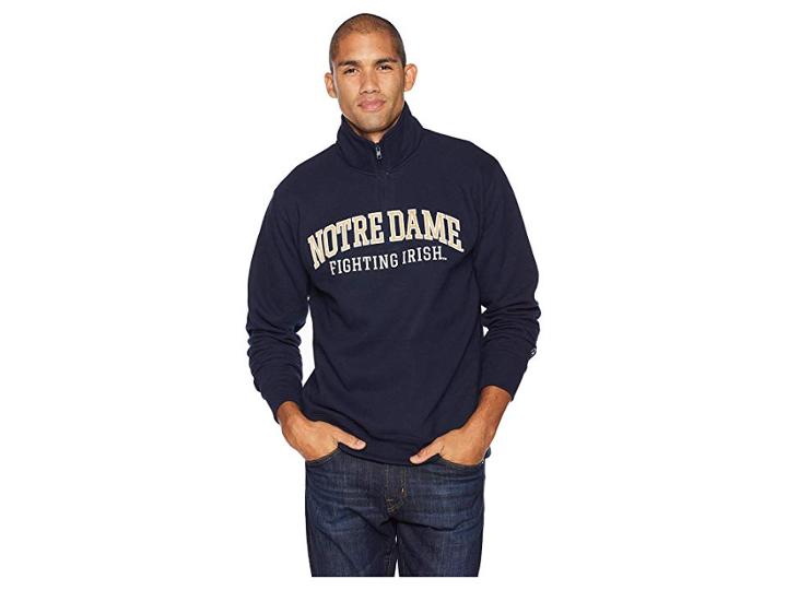 Champion College Notre Dame Fighting Irish Powerblend(r) 1/4 Zip (navy) Men's Clothing