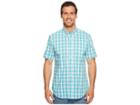 Dockers Short Sleeve Comfort Stretch Woven Shirt (ceramic/code Blue) Men's Clothing