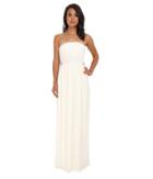 Tbags Los Angeles Tube Maxi Dress W/ Side Cutouts (white) Women's Dress