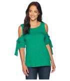 Cece Double Tie Sleeve Knit Top (lush Green) Women's Clothing