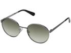 Guess Gu5202 (shiny Dark Nickeltin/green Mirror) Fashion Sunglasses