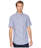 Chaps Short Sleeve Embroidered Woven Shirt (rhapsody Blue Multi) Men's Clothing