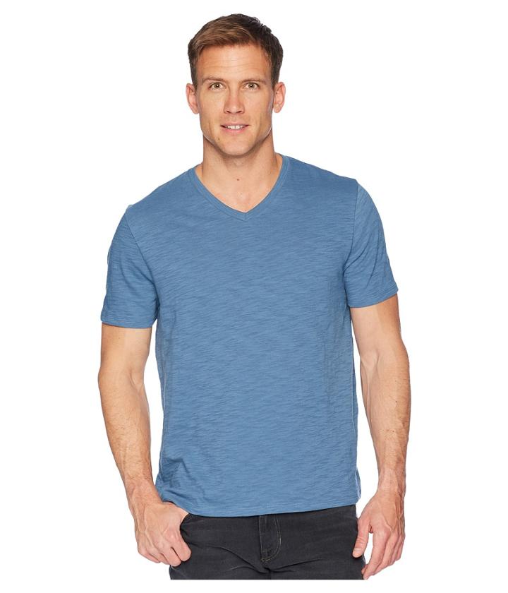 Vince Slub V-neck (santorini Blue) Men's Clothing