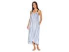 Donna Karan Striped Tank Chemise (frosted Denim Stripe) Women's Pajama