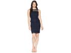 Lauren Ralph Lauren 143b Nora Geo Lace Pepper Sleeveless Day Dress (lighthouse Navy) Women's Dress