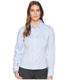 Tommy Hilfiger Long Sleeve Button Blouse (blue Bell) Women's Blouse