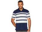 Adidas Golf Ultimate Engineered Stripe Polo (collegiate Navy/white/grey Two) Men's Clothing