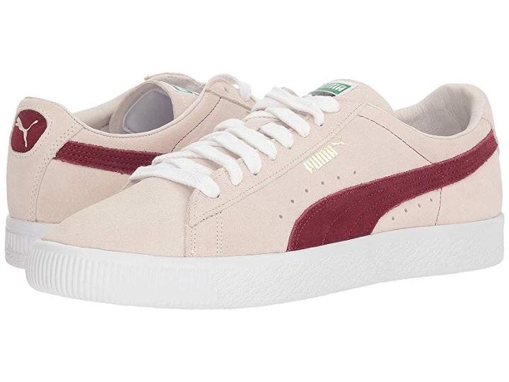 Puma Suede 90681 (whisper White/pomegranate) Men's Shoes