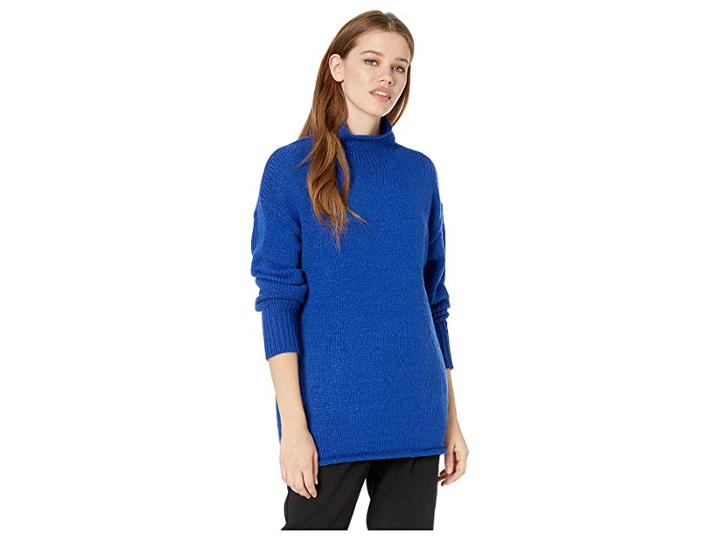 Sanctuary Supersized Curl Up Sweater (electric Blue) Women's Sweater