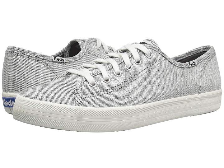 Keds Kickstart Denim Twill (white) Women's Lace Up Casual Shoes