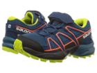 Salomon Kids Speedcross Cswp (toddler/little Kid) (moroccan Blue/poseidon/scarlet Ibis) Boys Shoes