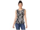 Tommy Hilfiger Printed Grommet Knit Top (black Multi 1) Women's Clothing