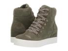 Steve Madden Catch Wedge Sneaker (olive) Women's Lace Up Casual Shoes