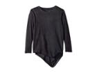Nununu Penguin Shirt (toddler/little Kids) (dyed Black) Girl's Long Sleeve Pullover