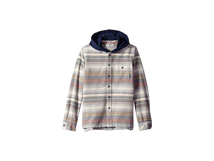 Billabong Kids Baja Flannel Shirt (big Kids) (stone) Boy's Long Sleeve Button Up