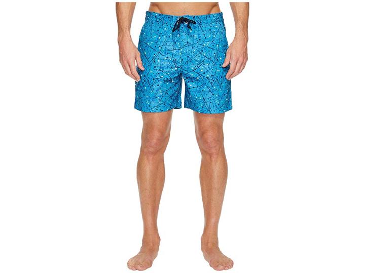 Original Penguin Splatter Paint Fixed Swim Short (snorkel Blue) Men's Swimwear