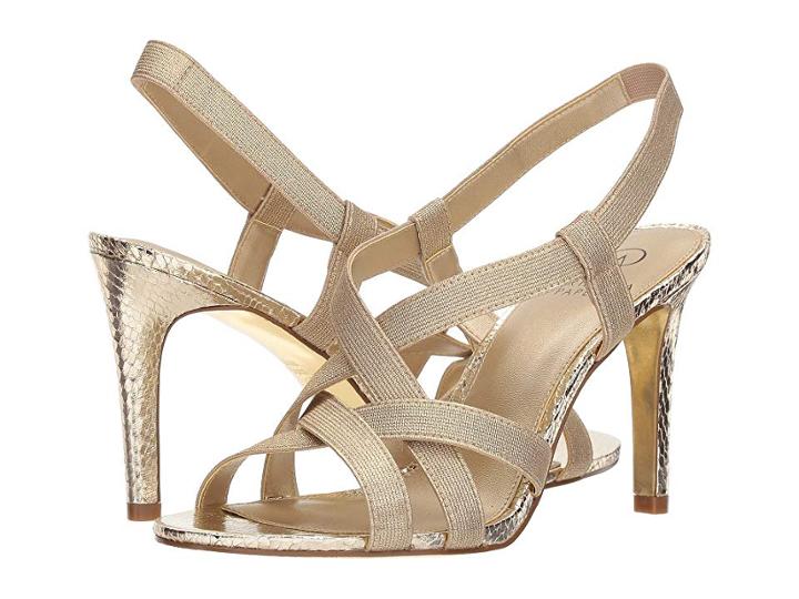 Adrianna Papell Addie (platino Metallic Elastic) High Heels