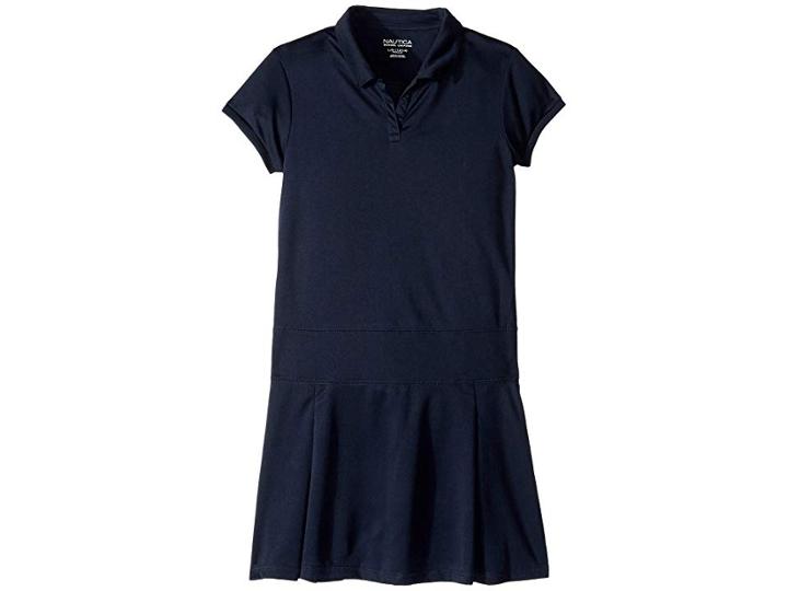 Nautica Kids Pleated Performance Dress (big Kids) (navy) Girl's Dress