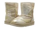 Ugg Kids Classic Short Ii Patchwork (toddler/little Kid) (gold) Girls Shoes