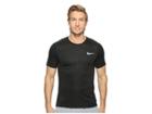 Nike Dry Miler Short Sleeve Running Top (black/black) Men's Clothing