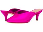 Loeffler Randall Juno Kitten Heel Mule (fuchsia Satin) Women's Shoes