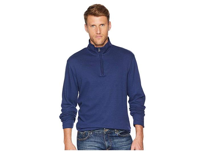 Chaps Cotton-twill 1/4 Zip (newport Navy Multi) Men's Clothing