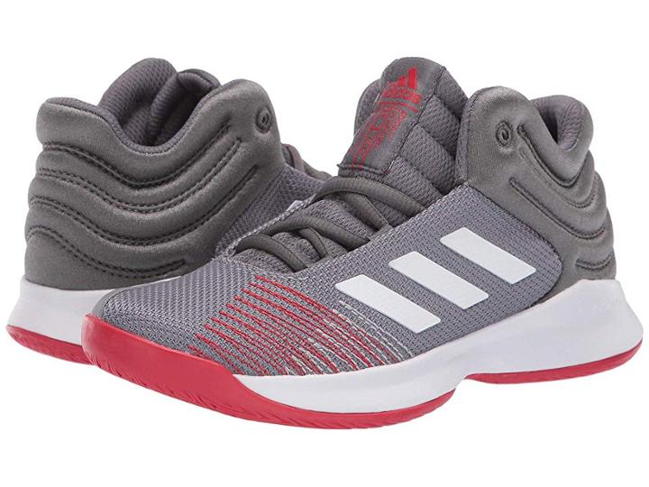Adidas Kids Pro Spark 2018 (little Kid/big Kid) (grey Three/footwear White/grey Four) Kids Shoes