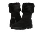 Aquatalia Kelly (black Suede/faux Fur) Women's Dress Zip Boots