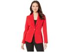 Tahari By Asl One-button Flap Pocket Jacket (scarlet Red) Women's Coat