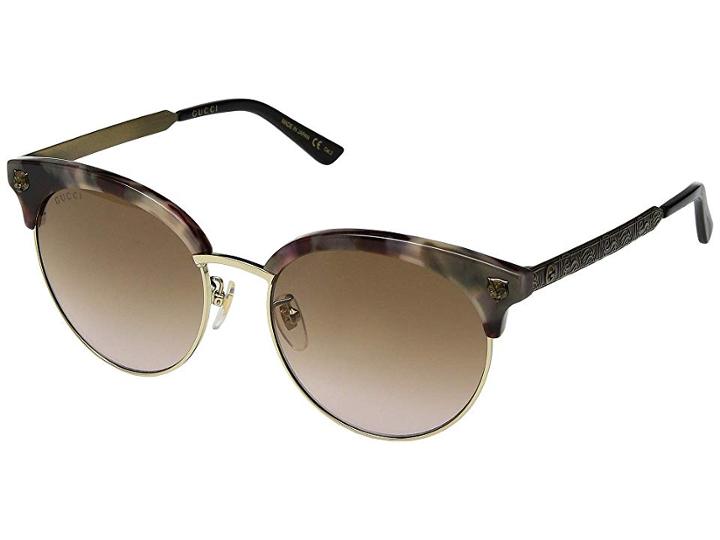 Gucci Gg0222sk (havana/gold/brown) Fashion Sunglasses