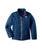 The North Face Kids Thermoball Full Zip (little Kids/big Kids) (blue Wing Teal Leaf Print/gem Pink) Girl's Coat