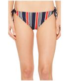 Tommy Hilfiger True To Red, White Blue String Bikini Bottom (core Navy) Women's Swimwear