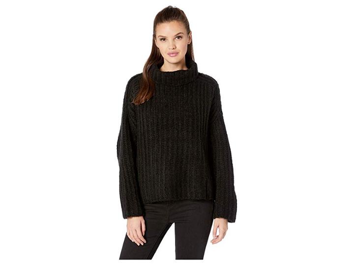 Free People Fluffy Fox Sweater (black) Women's Clothing