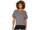 Bobeau Puff Short Sleeve Top (charcoal) Women's Clothing