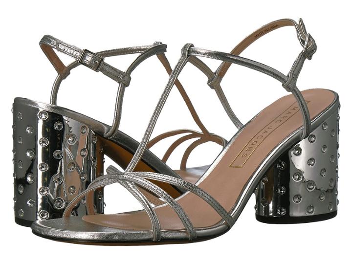 Marc Jacobs Sheena Strap Sandal (silver Metallic Leather) Women's Sandals