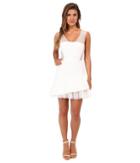 Bcbgmaxazria Ariana Asymmetrical Hem Dress (white) Women's Dress