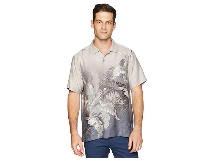 Tommy Bahama Mystic Palms Camp Shirt (sleet) Men's Clothing