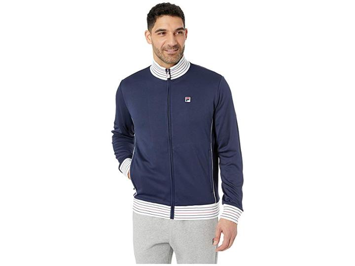 Fila Heritage Tennis Jacket (navy/white/chinese Red) Men's Clothing