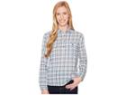 The North Face Barilles Pullover Shirt (dusty Blue Gingham) Women's Long Sleeve Button Up